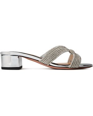 Aquazzura Crystal Muse Heeled Sandals - Red