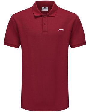 Slazenger 1881 Plain Polo Shirt - Red
