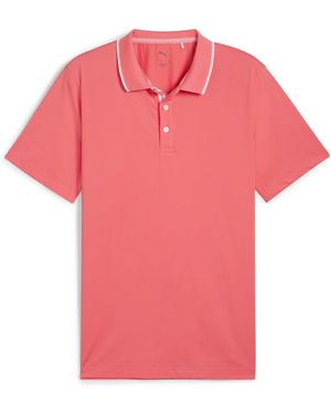 PUMA Mattr Elevated Solid Polo Shirt - Pink
