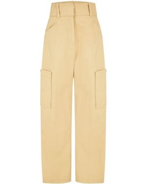 BOSS Telara W Straight Leg Trousers - Natural