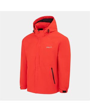 Gelert Hooded Water Resistant Windproof Waterproof Jacket - Red