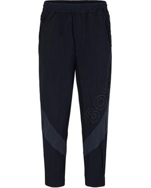 BOSS Selon Closed Hem Fleece Joggers - Blue