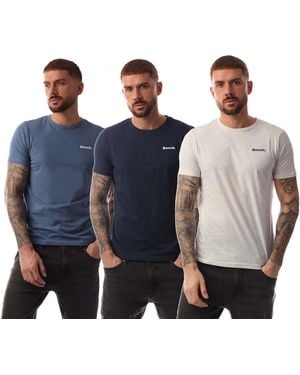 Bench Bognor 3 Pack T-Shirt - Blue