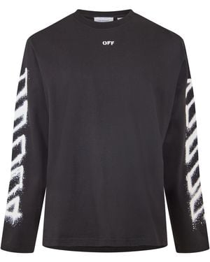 Off-White c/o Virgil Abloh Off Long Sleeve T Shirt - Black