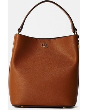Ralph Lauren Reese Leather Bucket Bag - Brown