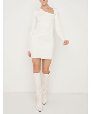 Pretty Lavish P. Amie Button Mini Dress - White