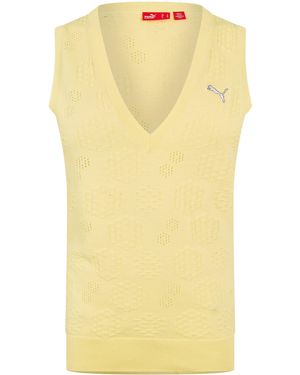 PUMA Golf Sl Knit Top - Yellow