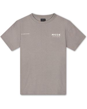 Nicce London Rising Short Sleeve Oversized T-Shirt - Grey