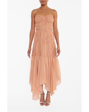 True Decadence Sweetheart Neck Sleeveless Maxi Wrap Dress - Pink
