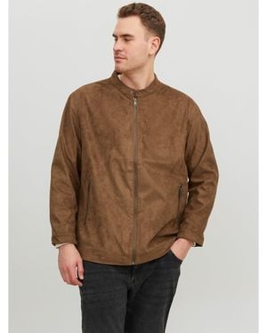 Jack & Jones Clean Faux Leather Jacket - Brown