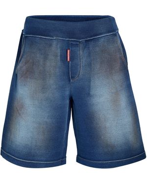 DSquared² Dsq Fleece Jogger Shorts - Blue