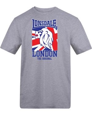 Lonsdale London Printed Logo Tee - Grey
