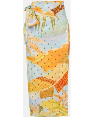 Never Fully Dressed Sky Jaspre Wrap Skirt - Metallic
