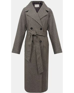 Jack Wills Longline Wool Regular-Fit Overcoat - Grey