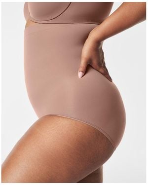Spanx Sculpt Seamless Power High-Waisted Brief - Brown