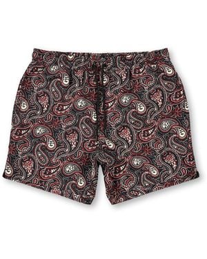 Pretty Green Paisley Swim Shorts - Black