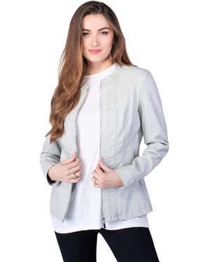 Maison De Nimes Faux Leather Jacket - White