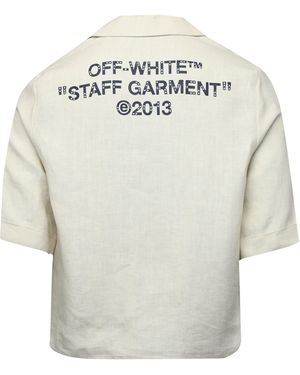 Off-White c/o Virgil Abloh Off Off Linen Shirt - Grey