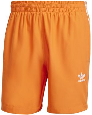 adidas Adicolor 3-Stripes Swim Shorts - Orange