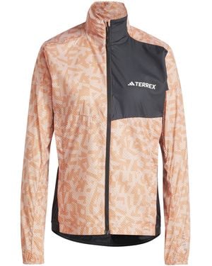 adidas Trail Wind Performance Running Jacket - White