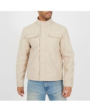 Brave Soul Harrington Jacket - Natural