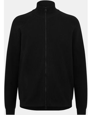 CP COMPANY METROPOLIS Zip-Through Knitted Top - Black