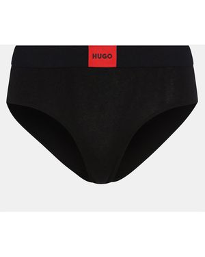 HUGO Stretch Cotton Briefs - Black