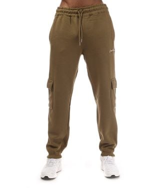 Hype Adults Cargo Closed Hem Fleece Joggers - Brown