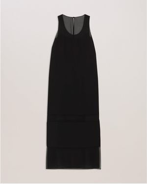 Ted Baker Short Sleeve Midi Dress - Black