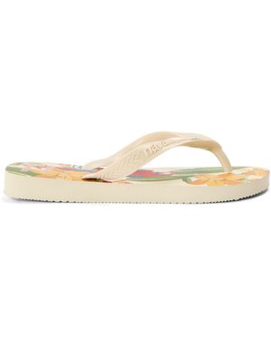 Havaianas Top Print Flip Flops - Natural