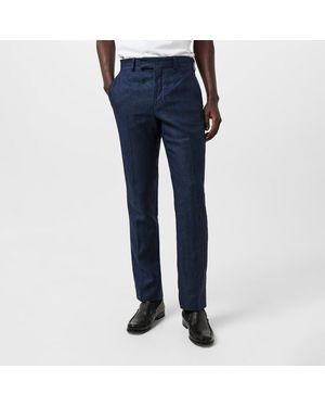 Without Prejudice Frith Slim Fit Trousers - Blue