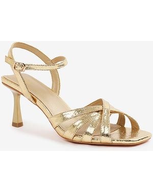 Where's That From Block Heel Court Shoes - Metallic