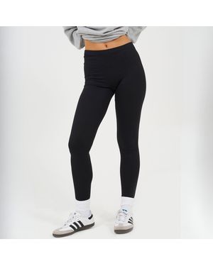 Brave Soul Tjw Centre Badge Slit Legging - Black