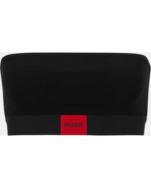 HUGO Cotton Bandeau Bra - Black