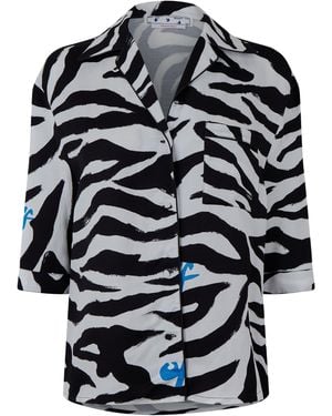 Off-White c/o Virgil Abloh Zebra Pyjama Shirt - Black