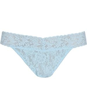 Hanky Panky Original Rise Lace Thong - Blue