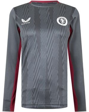 Castore Aston Villa Long Sleeve Licensed T-Shirt - Blue