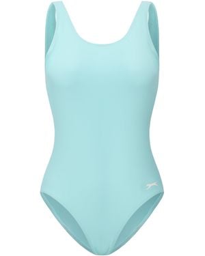 Slazenger 1881 Lycra Xtra Life Basic Swimsuit Ladies - Blue