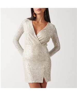 Pretty Lavish Dulcie Sequin Mini Dress - White