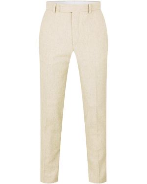 Without Prejudice Wp Archer Slim Fit Donegal Trousers - Natural