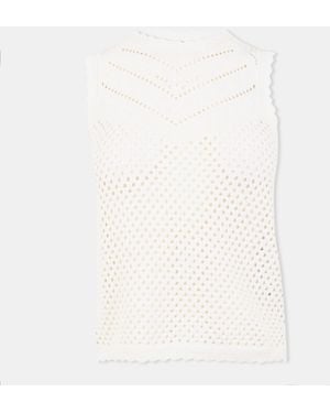 Levi's Adrienne Ribbed Knitted Top - White