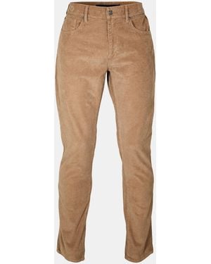 7 For All Mankind Corduroy Straight Leg Trousers - Natural