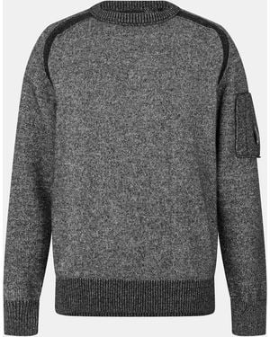 C.P. Company Lens Crew Knitted Turtle Neck Jumper - Grey