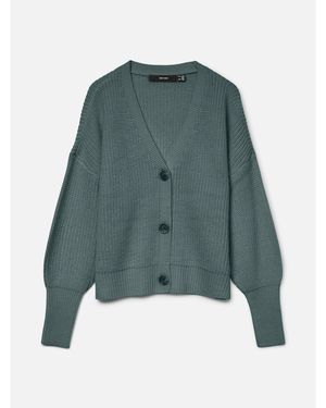 Vero Moda Vmlea Ls V-neck Cuff Cardigan Noos Cardigan Jumper - Green