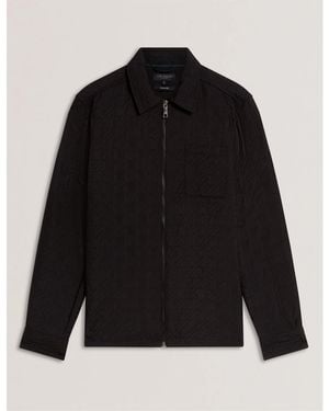 Ted Baker Ted Quilt Overshirt Sn61 - Black