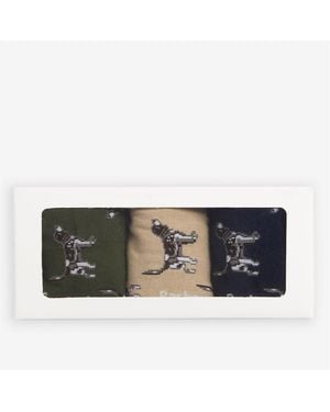 Barbour Pointer Dog Socks Gift Box - Blue