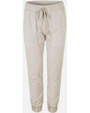 Bella Dahl Pocket Closed Hem Jersey Joggers - Natural