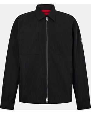 HUGO Evalom Long Sleeve Oxford Shirt - Black