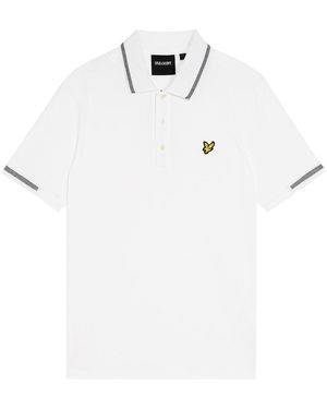 Lyle & Scott Tipped Cotton Short Sleeve Polo Shirt - White