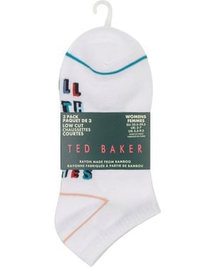 Ted Baker T Liner Trainer Socks - White